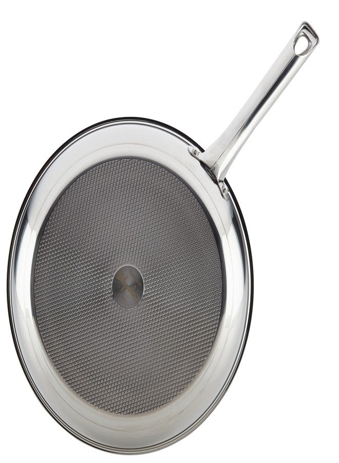 Ayesha Curry Home Collection Stainless Steel Nonstick Frying Pan Set / Fry Pan Set / Stainless Steel Skillet Set - 9.25 Inch and 11.5 Inch, Silver - Image 3