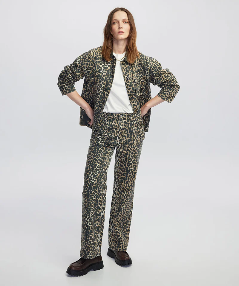 ابيكول Leopard Print Coat