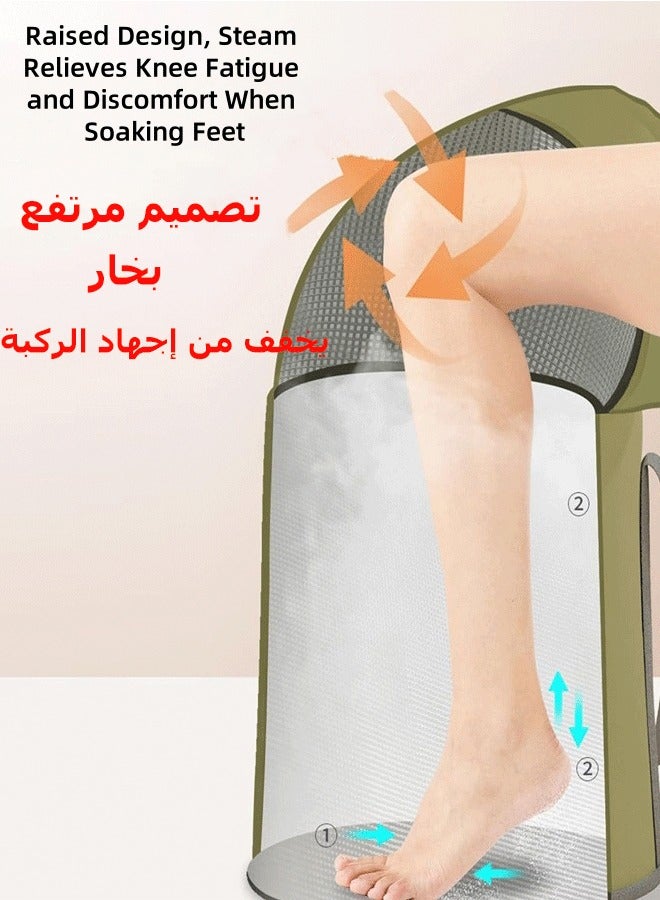 Generic Collapsible Foot Bath Basin, Portable Travelling Foot Bath Tub Heightened Soaking Feet Bucket Heat Insulation Footbath Soaking Bag for Travel Camping Washing  - Image 4
