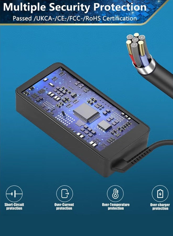 PCOMORE 65W USB-C Laptop Charger AC Adapter Compatible with Lenovo ThinkPad T14 T15 X13 X280 X390 Yoga C330 Dell HP Samsung Chromebook | Fast Charging Power Supply with Overcurrent & Overvoltage Protection - Image 4