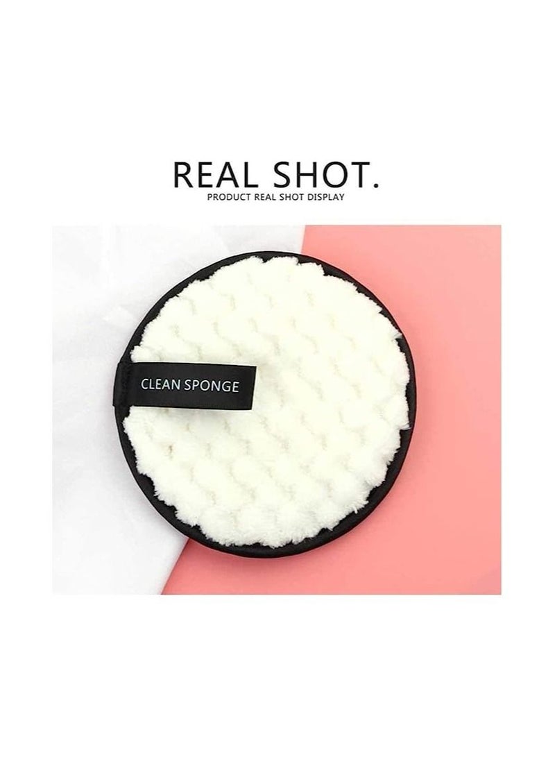 Makeup Remover Cloth 3 Pieces Reusable Washable Facial Cleansing Puff Chemical Free Double Sided Soft Microfibre Removal Pads  Immediately with Just Water - Image 2