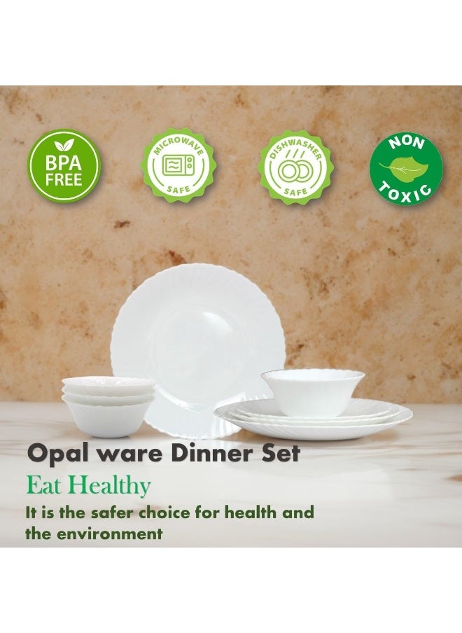 Melrich - Melrich 20 Pcs Opal Ware Dinner Set Dishwasher Safe Microwave Safe BPA Free 6 Dinner Plate, 6 Dessert Plate, 6 Soup Plate, 2 Bowl - Image 1