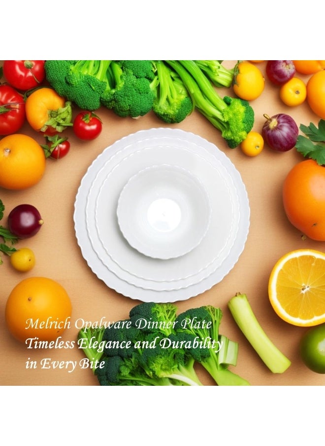 Melrich - Melrich 20 Pcs Opal Ware Dinner Set Dishwasher Safe Microwave Safe BPA Free 6 Dinner Plate, 6 Dessert Plate, 6 Soup Plate, 2 Bowl - Image 1