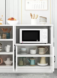 Sharpdo Multifunctional Kitchen Storage Cabinet, Modern Pantry Buffet Sideboard with Microwave Organizer, Freestanding Cupboard for Dining Room Coffee Corner  - Image 3