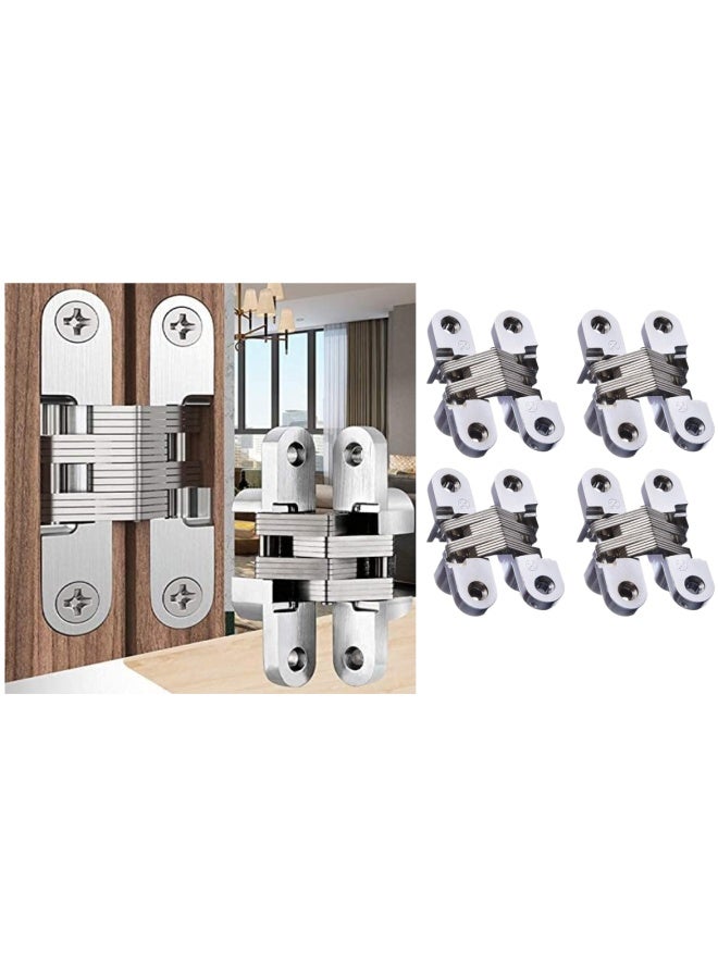 ROBUSTLINE Pack Of 4 Stainless Steel Invisible Sauce Hinges 118Mm Cp Heavy Duty Concealed Hinges Furniture Hardware 029L 