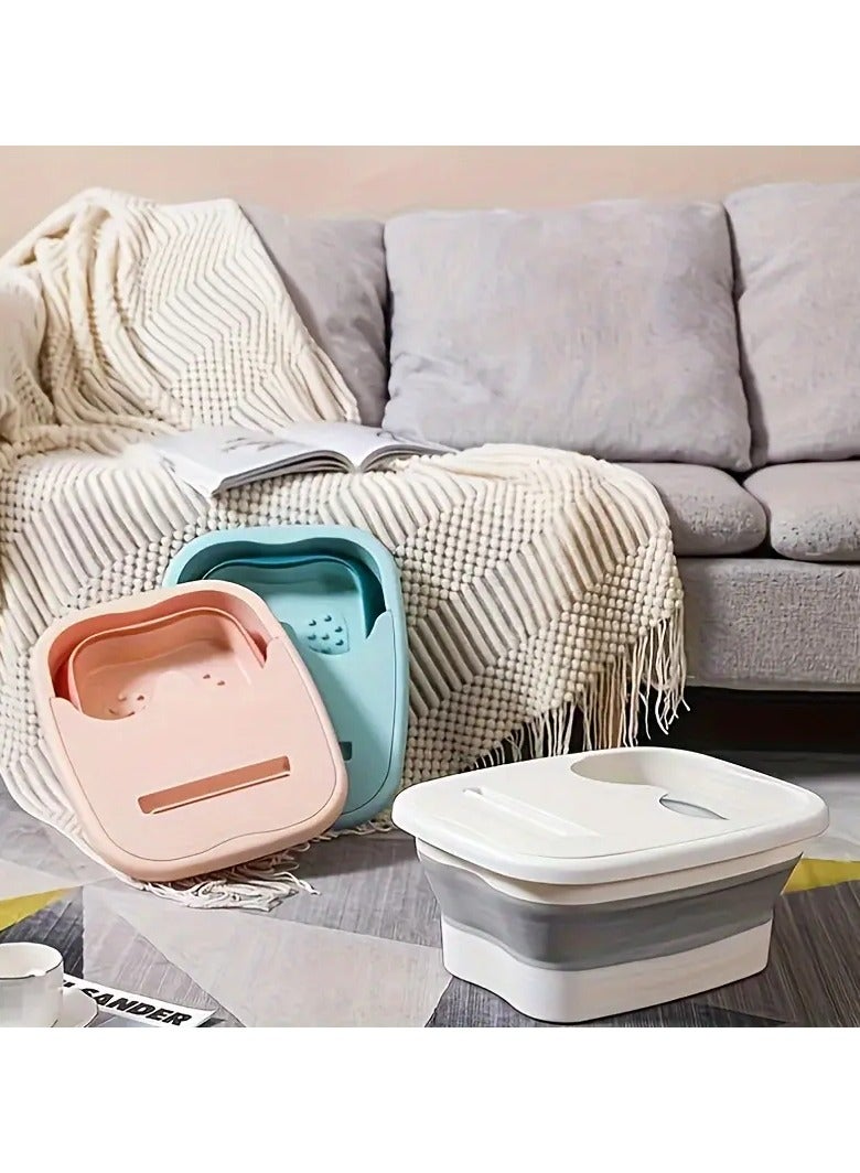 أوريتي 1pc قابل للطي حمام القدم حوض نقع القدم، حوض حمام القدم، حوض نقع سبا القدمين المحمولة، حوض غسل القدمين المنزلي - Image 3