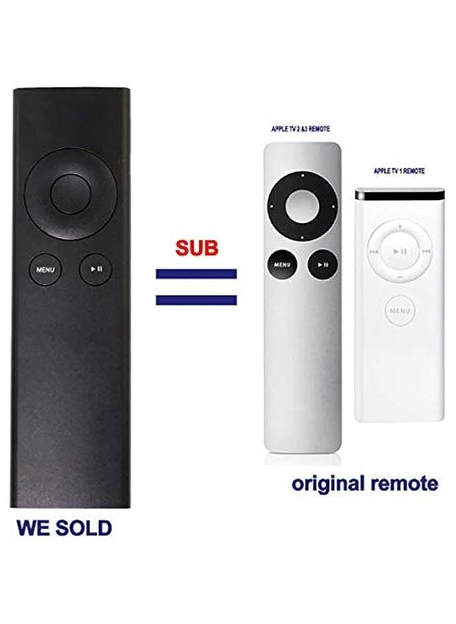 HuHa - New Replacement Remote Control Fit For Apl Tv 1 2 3 A1427 A1469 A1378 A1294 Md199Ll A Mc572Ll A Mc377Ll A Mm4T2Am A Mm4T2Zm A And Mac Music System Black - Image 1