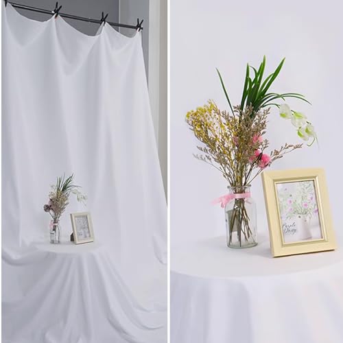 BEIYANG White 10 x 20 Ft Large Screen Backdrop for Photography, Pure White Non-Reflective Fabric Wrinkle Free Photo Background for Zoom Meeting, Game Live Steaming and Photo Studio Shooting Props - Image 2