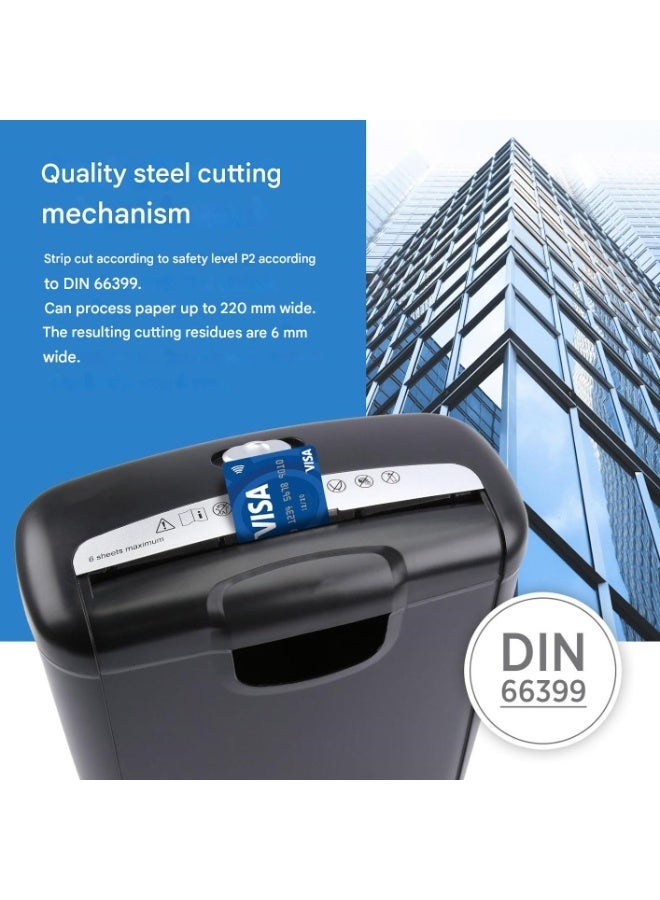 والالا آلة تقطيع ورق 10 لتر، حتى 6 أوراق، آلة تقطيع ورق كهربائية لسطح المكتب، آلة تقطيع ورق، آلة تقطيع ورق محمولة للمنزل والمدرسة والمكتب - Image 3