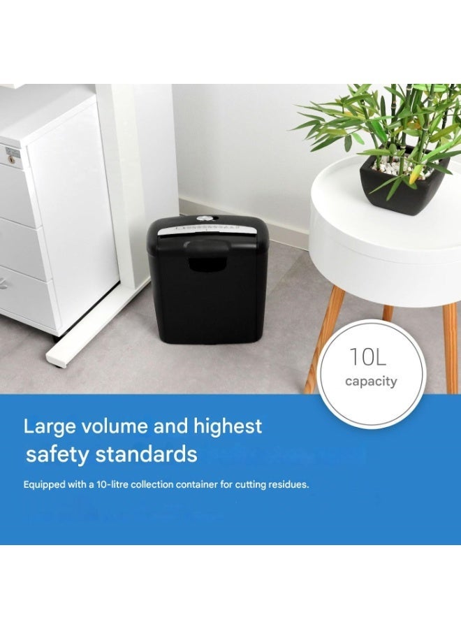 والالا آلة تقطيع ورق 10 لتر، حتى 6 أوراق، آلة تقطيع ورق كهربائية لسطح المكتب، آلة تقطيع ورق، آلة تقطيع ورق محمولة للمنزل والمدرسة والمكتب - Image 2