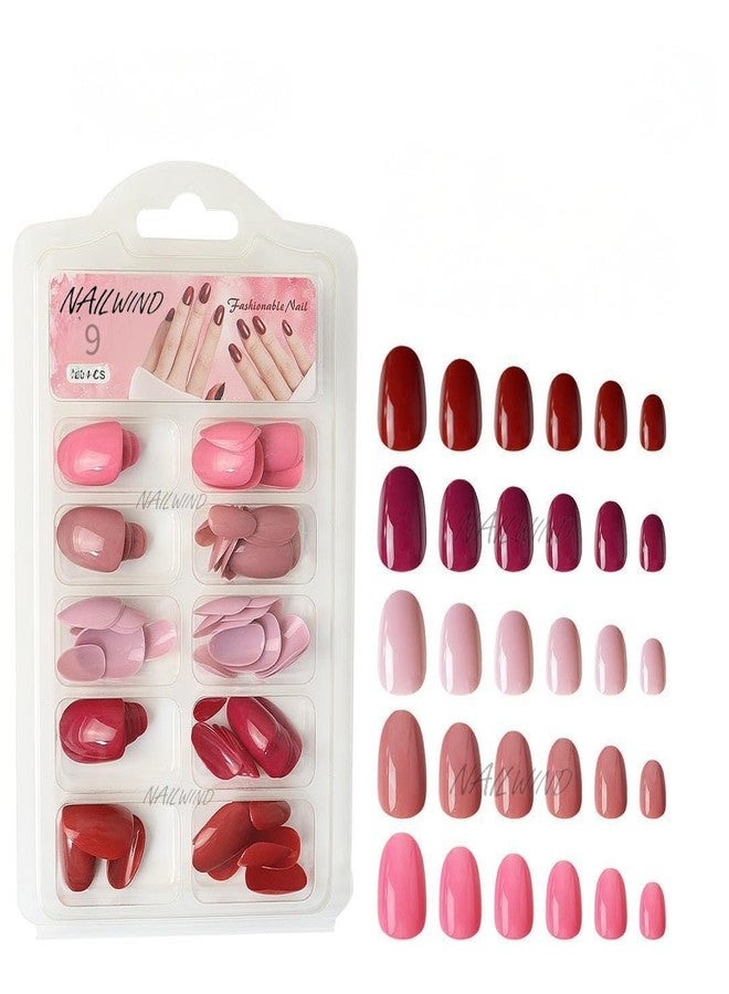 نيل ويند أظافر جل ناعمة من نايل ويند، 120 قطعة | وصلات أظافر صناعية متوسطة الحجم مستديرة | مجموعة من 5 ألوان مع ملصقات لاصقة | أظافر أكريليك لاصقة للنساء والفتيات (09) - Image 1