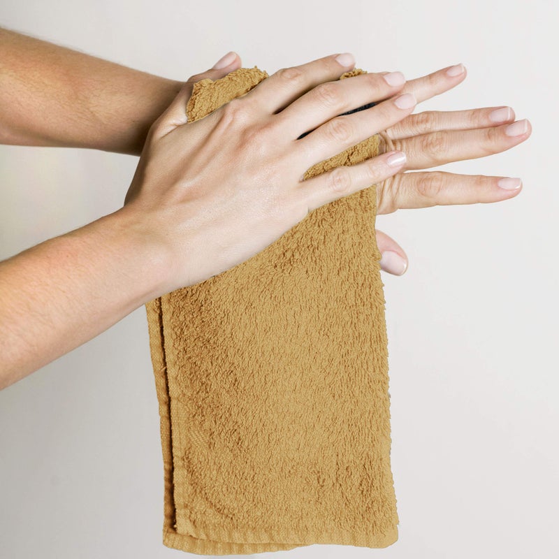 Utopia Towels Utopia Towels 60 Pack Cotton Washcloths Set - 100% Ring Spun Cotton, Premium Quality Flannel Face Cloths, Highly Absorbent and Soft Feel Fingertip Towels (Beige)  - Image 2