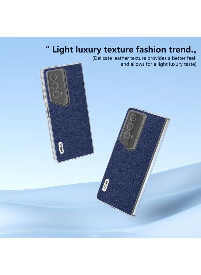 اس-توب جراب لهاتف Honor Magic V2 RSR Porsche Design ABEEL بإطار شفاف من الجلد الأصلي Mino - Image 4