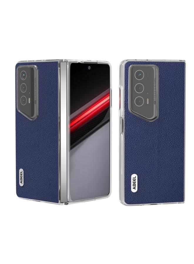 اس-توب جراب لهاتف Honor Magic V2 RSR Porsche Design ABEEL بإطار شفاف من الجلد الأصلي Mino - Image 1