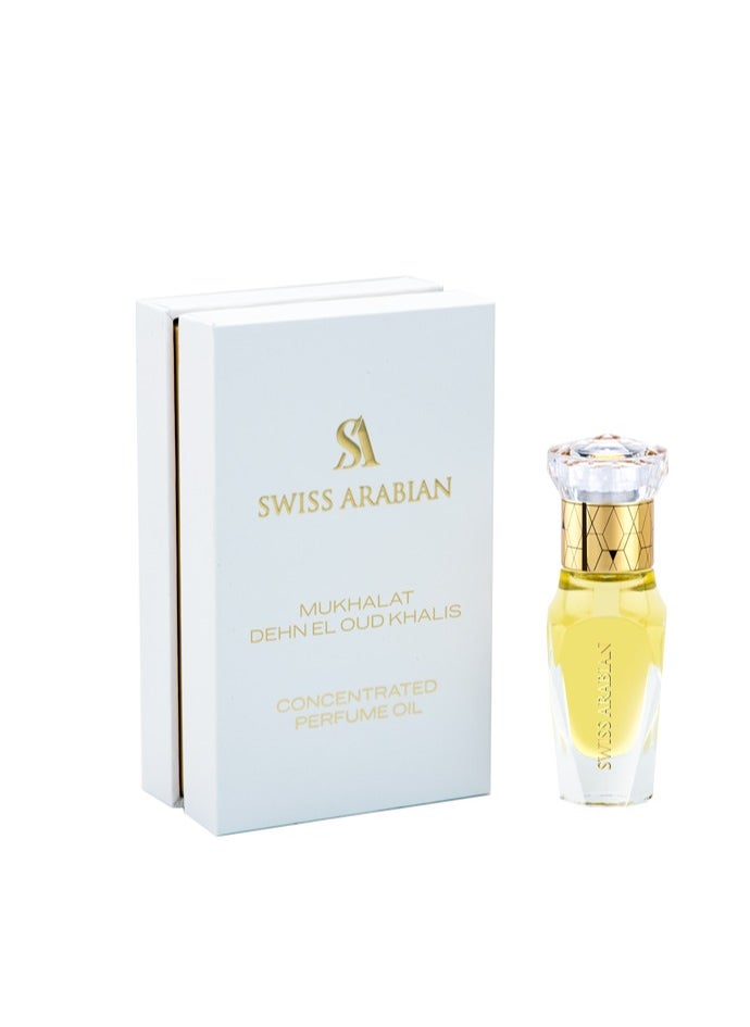 SWISS ARABIAN Mukhalat Dehn El Oud Khalis Perfume Oil 12ml 