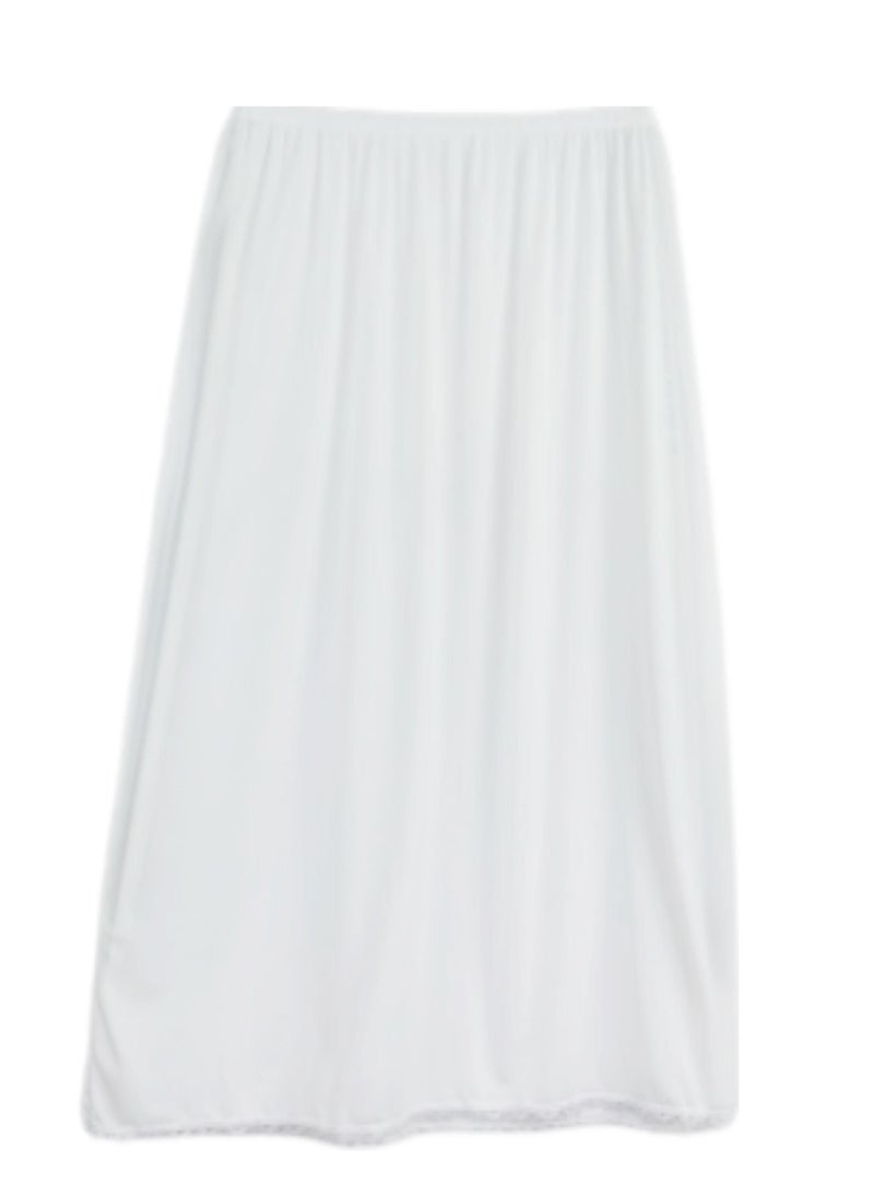 City Rose 3- Pieces Skirt Soft Durable And Cold Inner Nylon With Elasticized Waistband And Small Lace Women White  - Image 2