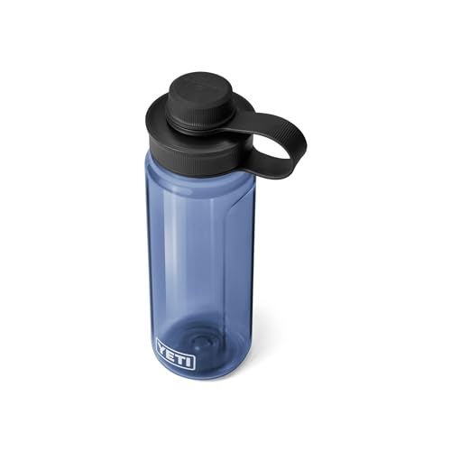 YETI Yonder 750 ml/25 oz Water Bottle with Yonder Tether Cap, Navy - Image 1