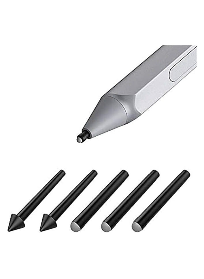 PROMASS Pen Tips for Surface Pen, (5 Pack, HB/HB/HB/2H/2H Type) Original Surface Pen Tips Replacement Kit Fit Surface Pro 2017 Pen (Model 1776) and Surface Pro 4 Pen, Black - Image 1