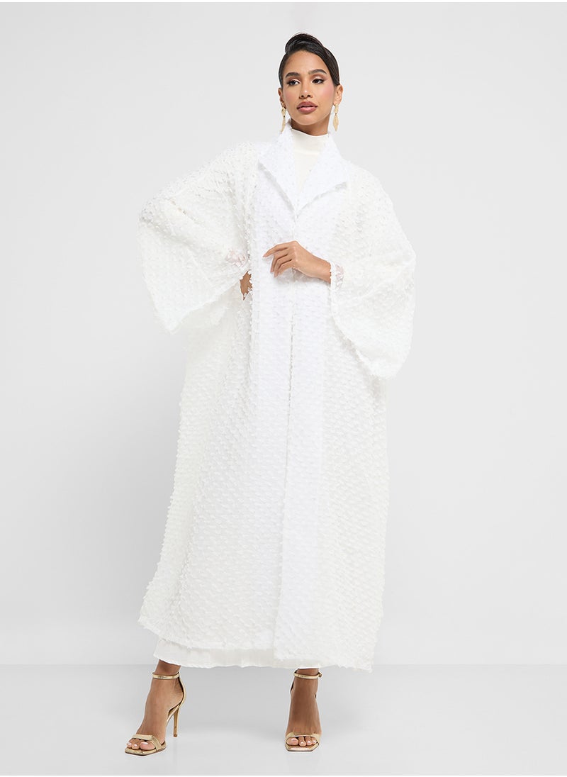 Khizana Textured Abaya  - Image 1