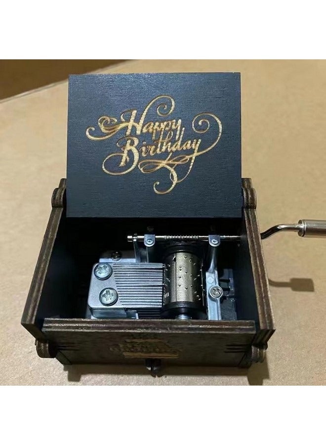Happy Birthday Music Box, Classic Hand-Cranked Mini Wooden Music Box, Creative Gift for Boys Girls Adults - Image 4