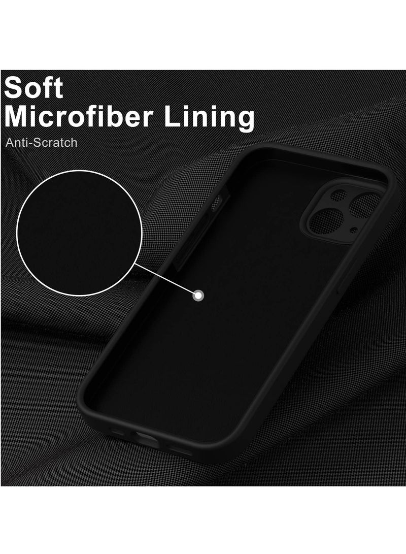 iPhone 14 Case with Screen Protector,Enhance Camera Protection,Soft Flexible Silicone Gel Rubber Bumper Cover,Slim Fit Shockproof Protective Phone Case for iPhone 14 6.1" Black - Image 4
