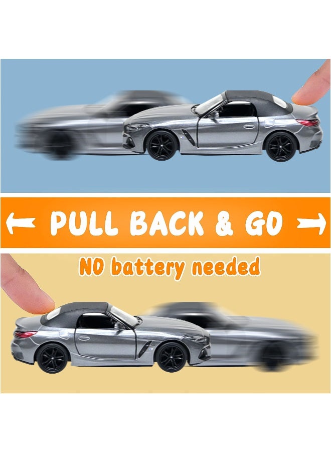 Kinsmart سيارة لعبة بي إم دبليو Z4 قابلة للفتح بمقياس 1:34 مصنوعة من سبائك المعادن مع آلية سحب للخلف - Image 4