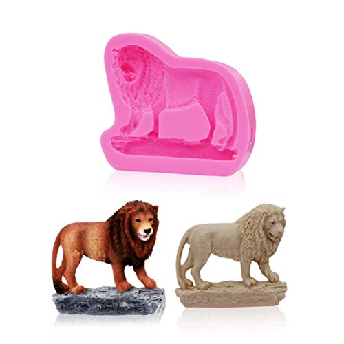 Seedomes 1pc 3D Animal Beast Lion Silicone Mold for DIY Cupcake Cake Topper Decoration Soap Mould Fondant Mold Chocolate Candy Ice Cube Gum Paste Crystal Pudding Desserts Handmade Ice Cream Jelly Shots - Image 1