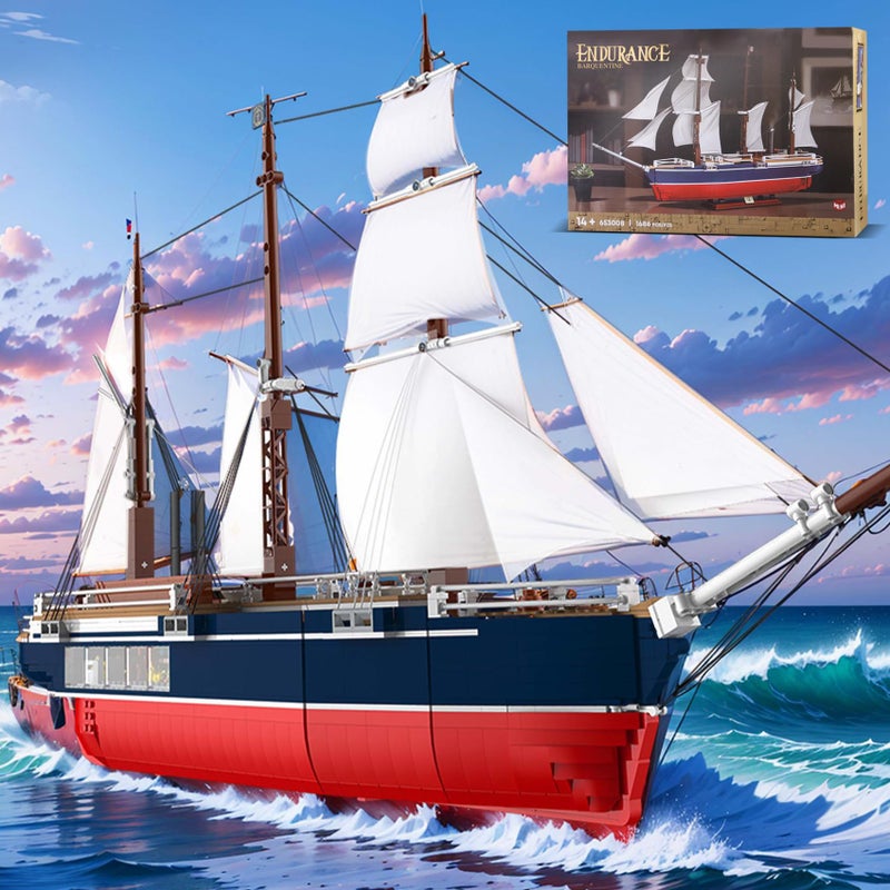 Bibilock 1686PCS Exploration Ship Mini Building Blocks ToysLarge Size and Not Compatible with Lego Size0142inInnovative Architecture Collectible Endurance Model Ship Building Set Great Gift for 6 - Image 3