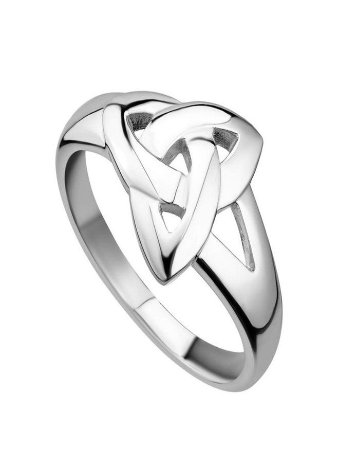 Biddy Murphy Trinity Knot Ring for Women Sterling Silver Made in Ireland Size 7 - Image 1