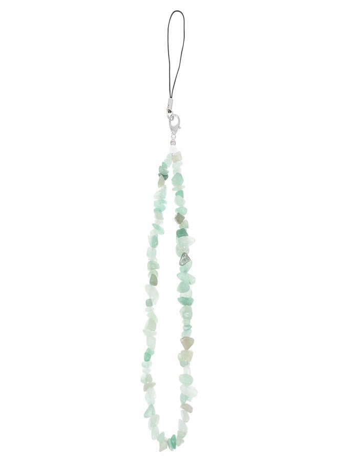 UKCOCO Crystal Stones Phone Lanyard, Green Natural Gemstone Phone Charm, 9.05 Inch Mobile Wrist Strap for Keychains, Wallets, Handbags, Backpacks, Usb Sticks, Mini Cameras, and More - Image 1