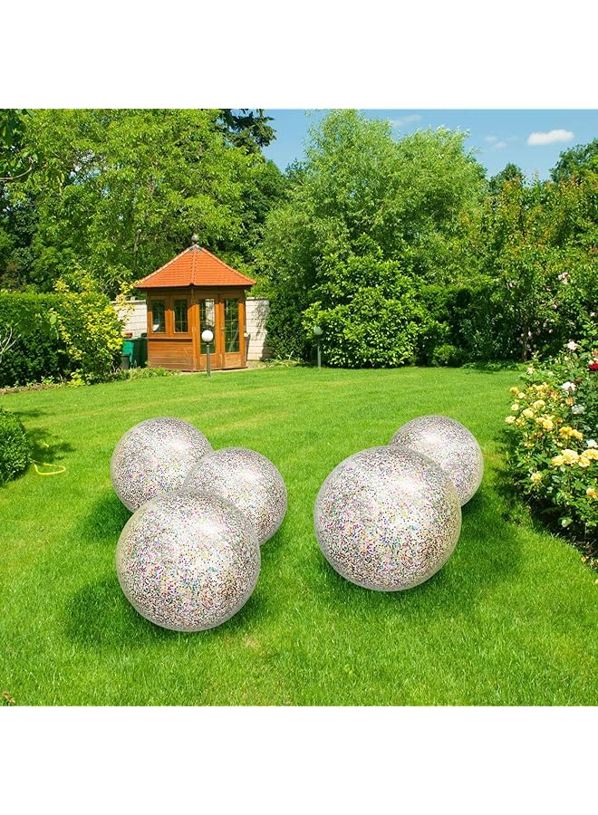 Excefore 4 Pieces Glitter Beach Ball Confetti Beach Ball For Inflated Party Fun At Summer Beach Favors(16 Inch 3 Pieces 24 Inch 1 Piece) - Image 4