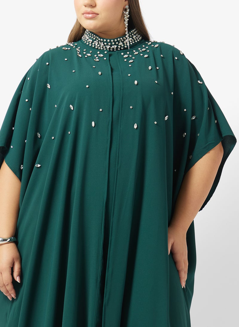 خزانة عباية مقاس كبير مزينة بفستان داخلي - Image 3