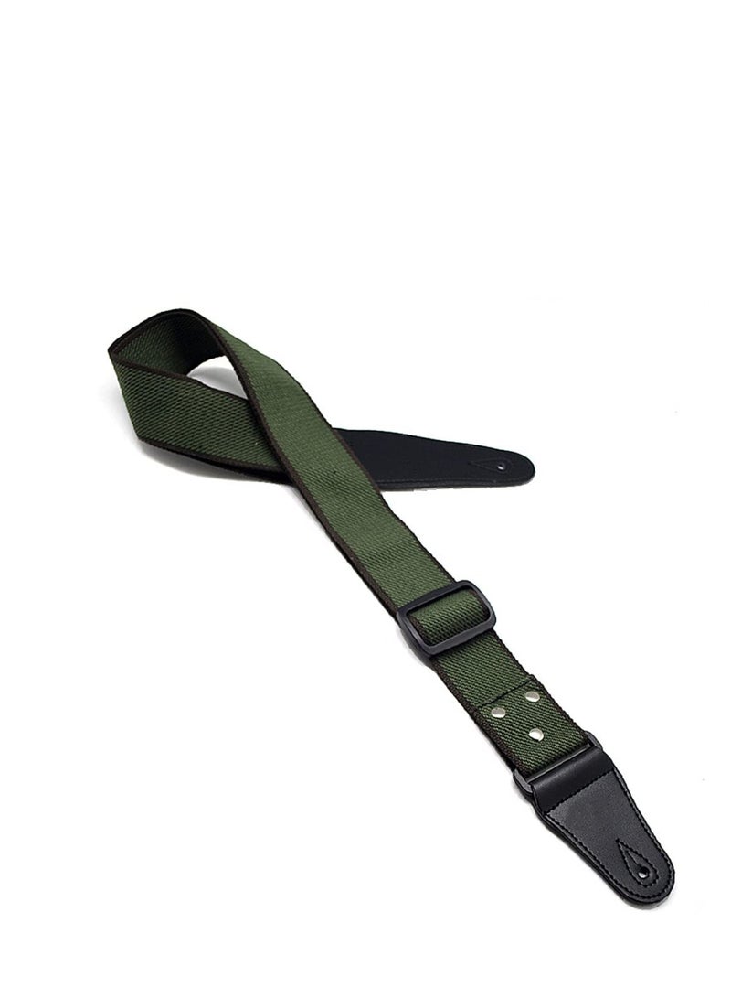 SOLARAE حزام جيتار قابل للتعديل، حزام قطن ناعم ونهايات جلدية للجيتار الكهربائي والأكوستيك، ملحقات الآلات الموسيقية للرجال والنساء، 3 قطع - Image 4