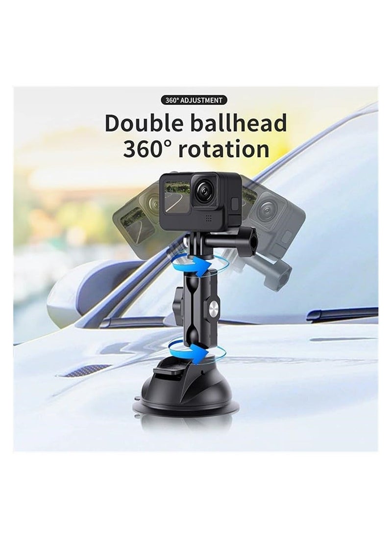 Arabest Car Suction Cup Mount for GoPro, Insta 360 Phones, Windshield Window Dashboard Holder Boats Vehicle Attach for Go Pro Max Mini Hero 11 10 9 8 7 6 5 Insta 360 X2 X3 DJI Action 2 3 Accessories  - Image 3