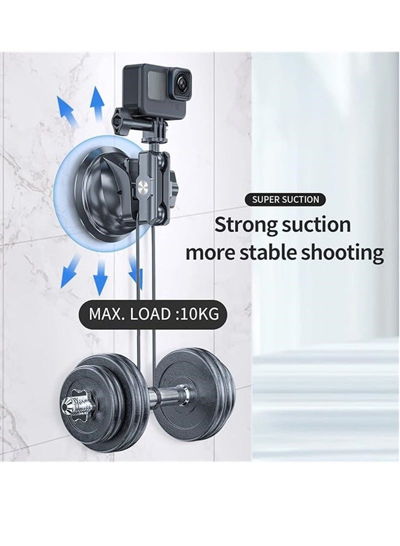 Arabest Car Suction Cup Mount for GoPro, Insta 360 Phones, Windshield Window Dashboard Holder Boats Vehicle Attach for Go Pro Max Mini Hero 11 10 9 8 7 6 5 Insta 360 X2 X3 DJI Action 2 3 Accessories  - Image 4