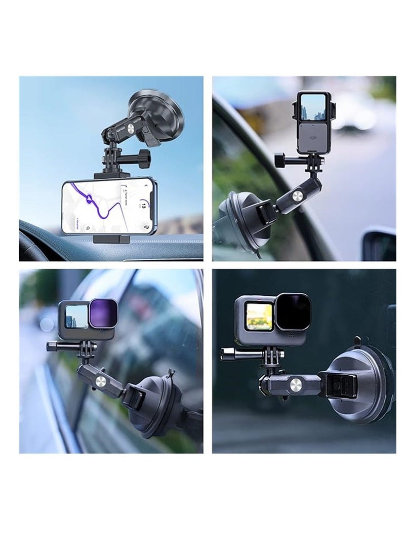 Arabest Car Suction Cup Mount for GoPro, Insta 360 Phones, Windshield Window Dashboard Holder Boats Vehicle Attach for Go Pro Max Mini Hero 11 10 9 8 7 6 5 Insta 360 X2 X3 DJI Action 2 3 Accessories  - Image 5