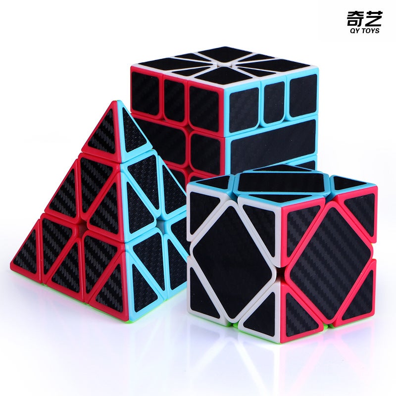 Qiyi Carbon Fiber Rubik'S Cube 2345 Order 2345 Order Rubik'S Cube Maple Leaf Pyramid Special-Shaped Puzzle Smooth - Image 5