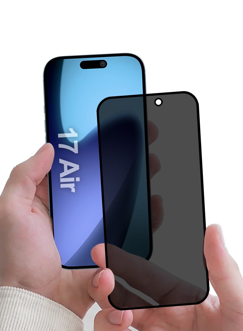 الطين ايزو 3 قطع من واقي الشاشة الخاص بالخصوصية الممتاز لجهاز iPhone 17 Air، زجاج مقسّى مضاد للتجسس، رؤية واضحة عالية الدقة، سهل التثبيت، باللون الأسود الشفاف - Image 5