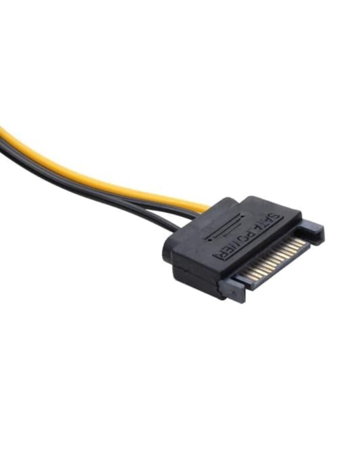 6 Pin SATA Power Cable SATA 15-Pin to 6-Pin PCI Express Card Power Cable Adapter 8 Inch - Image 5