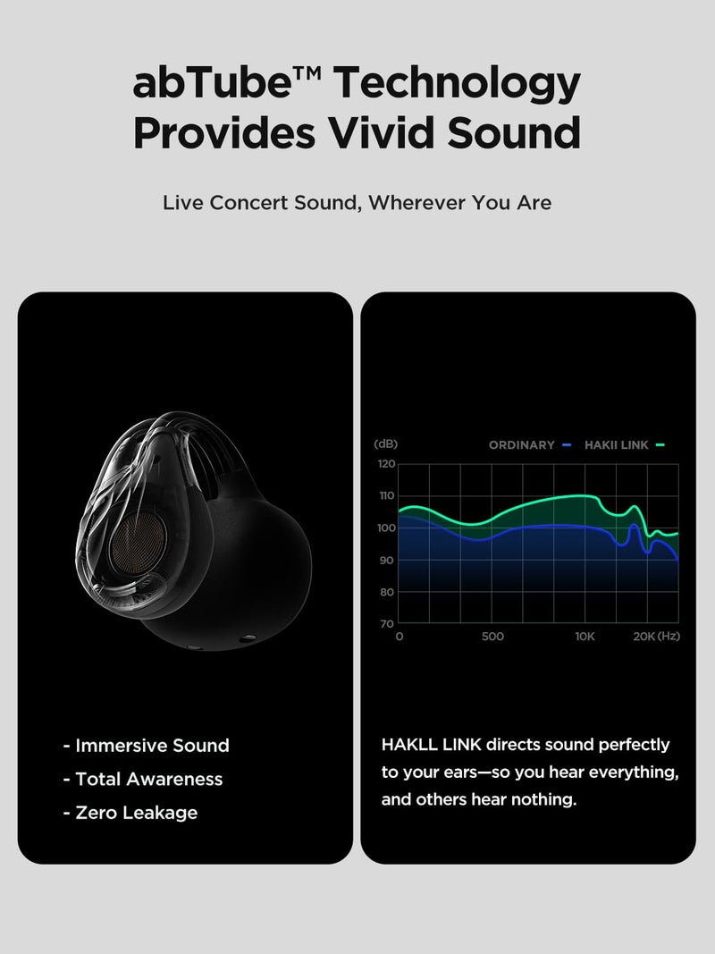 HAKII Open Ear Wireless Earbuds, Bluetooth 5.4 Ergonomic Clip on Bluetooth Earbuds with Stereo Sound/ENC, Touch Control Open Ear Headphones, IPX5 Waterproof Running Headphones for Sports, Fitness - Image 5