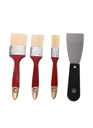 Brush Set with Scraper - 3 Piece - Flat Paint Brushes in Assorted Sizes with Paint Scraper Tool for Touch-Up, Wall Painting, Furniture Refinishing – Ideal for DIY Projects, Home Improvement, and Maintenance - pzsku/Z5204B9F5B2B3B995AED1Z/45/_/1702471301/9f0da50d-526b-49e8-a5bb-5e3d6b5e5186