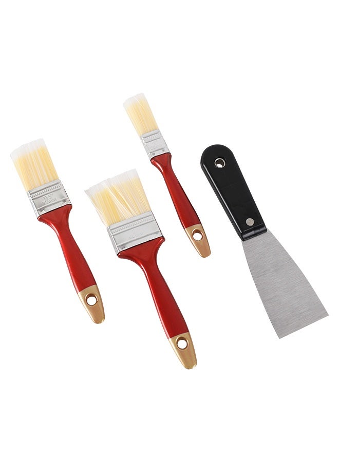 LAWAZIM Brush Set with Scraper - 3 Piece - Flat Paint Brushes in Assorted Sizes with Paint Scraper Tool for Touch-Up, Wall Painting, Furniture Refinishing – Ideal for DIY Projects, Home Improvement, and Maintenance - Image 4