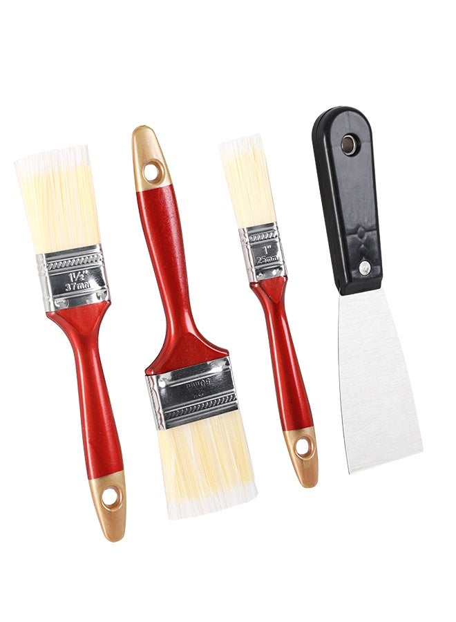 LAWAZIM Brush Set with Scraper - 3 Piece - Flat Paint Brushes in Assorted Sizes with Paint Scraper Tool for Touch-Up, Wall Painting, Furniture Refinishing – Ideal for DIY Projects, Home Improvement, and Maintenance - Image 3