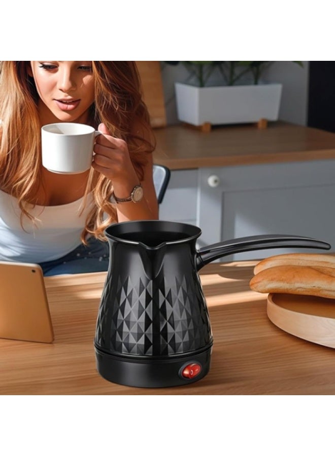 Electric Turkish 0.4L Coffee Maker 400W Heat Resistant Plastic Coffee Pot – Fast Heating Electric Coffee Boiler for Turkish Coffee, Tea, Hot Water, Milk and Hot Beverages, One-Touch Operation with Indicator Light, Overheat Protection, Compact Portable Design for Home, Office and Travel - Image 5