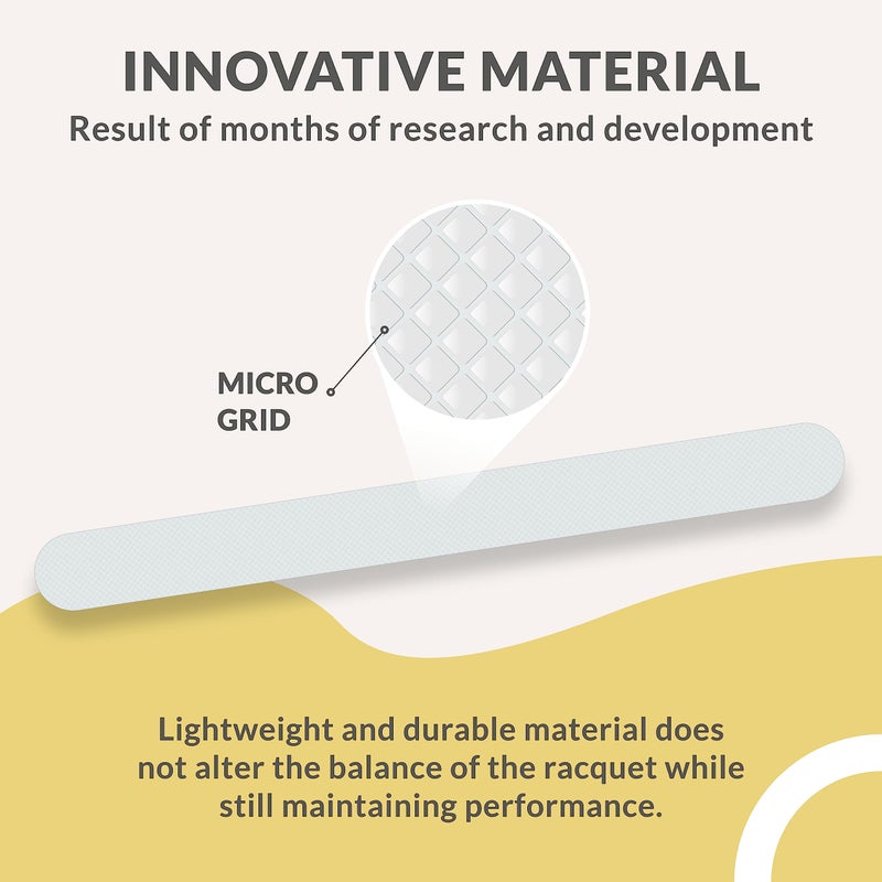 Palbea واقي مضرب بادل شفاف من بالبيا - عبوة من 5 قطع - شريط إطار متين وخفيف الوزن. واقي حافة متين وسهل الاستبدال. أبعاد ملحقات البادل: 3.5 × 37 سم / 1.38 × 14.57 بوصة. - Image 2