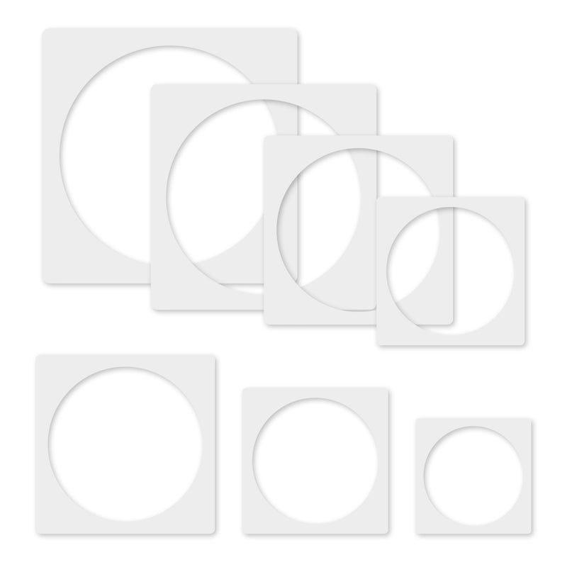 8Piece Round Stencil Set  Large to Small Sizes Perfect for Spray Painting Fabric Walls Arts  Crafts