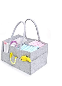 Y&D Diaper Caddy Organiser Portable Felt Nappy Toys Storage Bag Nursery Changing for Mom Newborn Kids Baby Wipes  - Image 2