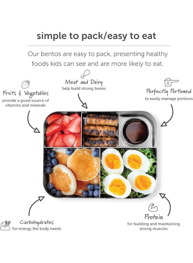 LunchBots Medium Uno Stainless Steel Sandwich Container - Open Design for Wraps - Salads or a Small Meal - Eco-Friendly - Dishwasher Safe and BPA-Free - Green Dots - Image 5