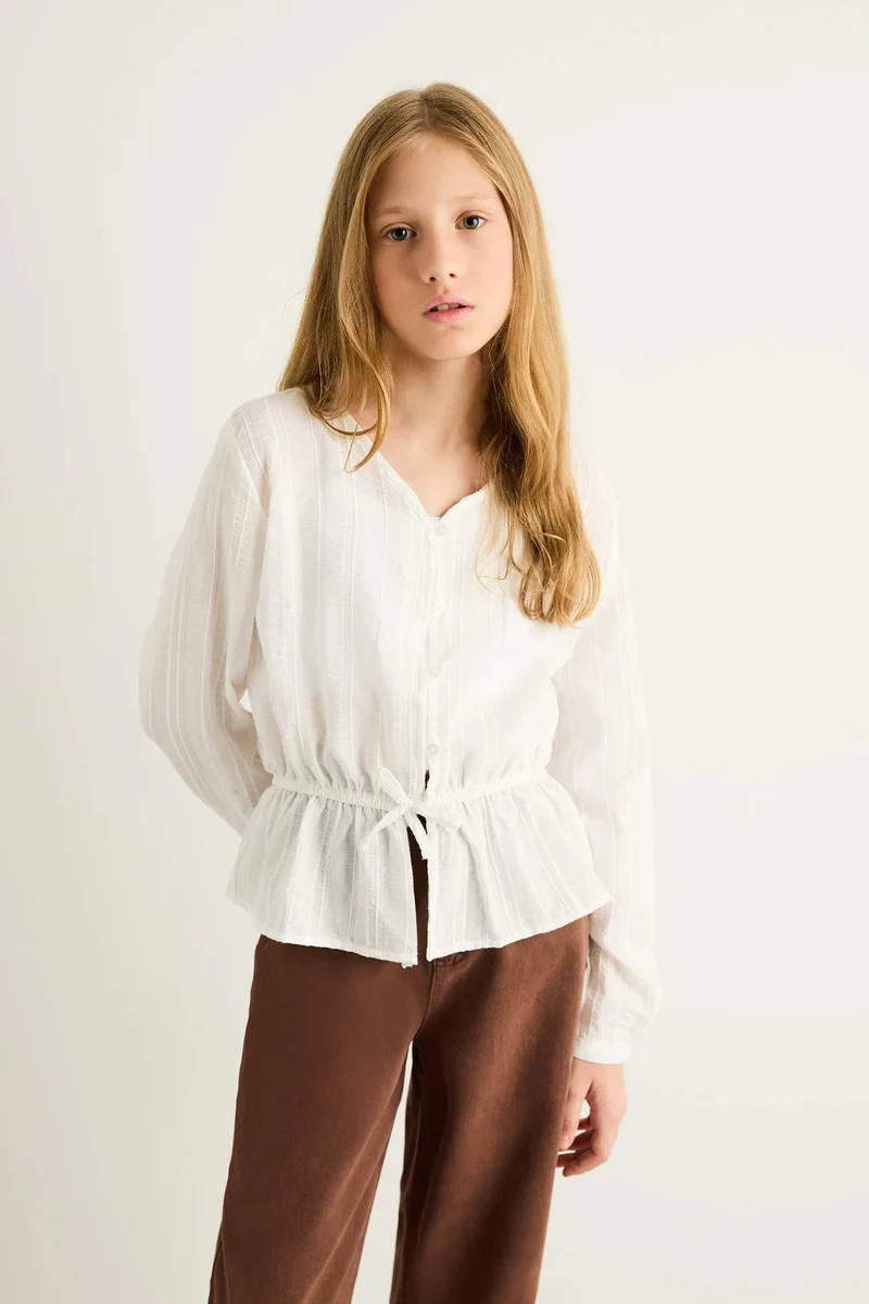 ديفاكتو Girl Long Sleeve Blouse
