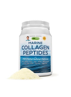 Andrew Lessman Marine Collagen Peptides Powder and MSM 60 Servings - Supports Radiant Smooth Soft Skin, Comfortable Joints. Pure. Super Soluble No Fishy Flavor No Additives Non-GMO  - Image 1